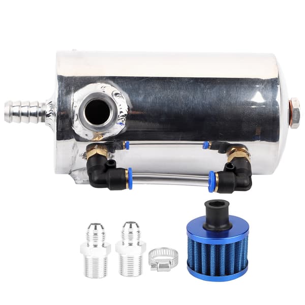 Universal 0,5L olieopsamlingsbeholder i aluminiumslegering med udluftningstank og luftfilter