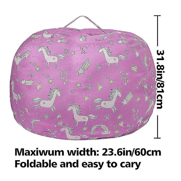 Unicorn Sittepose Oppbevaring - Barneleke Organizer for Kosedyr - 32In Zekai