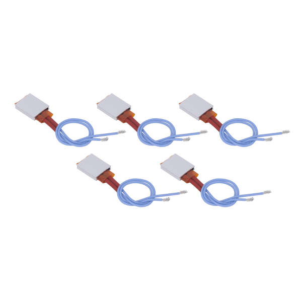 5 st PTC värmeelement automatisk konstant temperatur 110 ℃ aluminium skal termostat värmeplatta med blå tråd 12V
