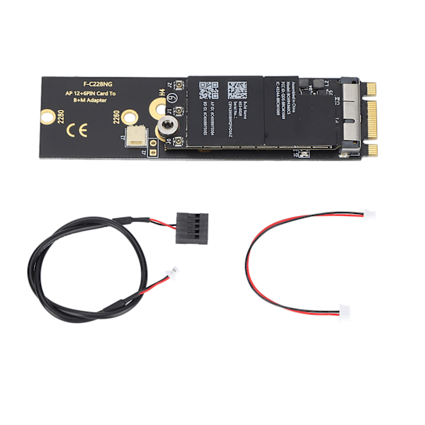 Kort Adapter BCM94360CS WLAN-kort till M.2 NVME SSD NGFF Key B+M Nätverkskort Konverter för Laptop Desktop Tablet Utan Extern Antenn