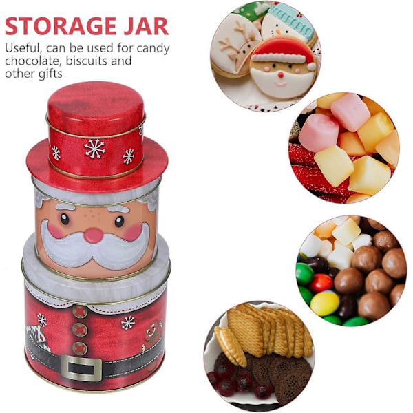 Julkakburkar Jultomte Snögubbe Renar Nötknäppare Kakburkar Julgodisburkar Kexburkar 13cm*25cm