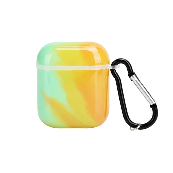 Gradientfärgade hörlursfodral AntiLost Stötsäkert skyddsfodral för IOS Earbuds 2/1