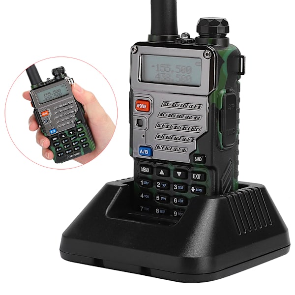 UV-5RE Camouflage Car Walkie Talkie Professional Dual Band Two-Way Radio (100-240V)US