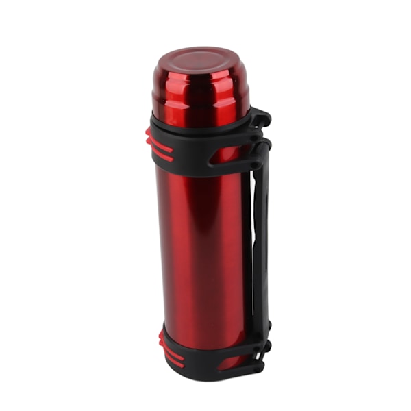 304 Stainless Steel Water Bottle 2.5L Insulated Water Bottle with Carry Handle Wide Mouth Travel Thermal Jug Cold Hot 24 Hours Red