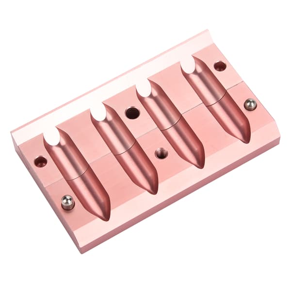 12.1 DIY Læbestiftform Aluminiumlegering Rosaguld Dobbelt Anvendelse Læbepomade Værktøj (4 Huller)