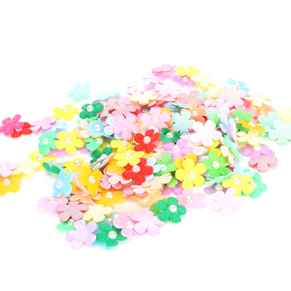 200 stk. Mini Craft Blomster med Ti-farvet Blandet Bløde Daisy Blomster Perfekt til Hånd Ledger DIY Tilbehør Håndværk