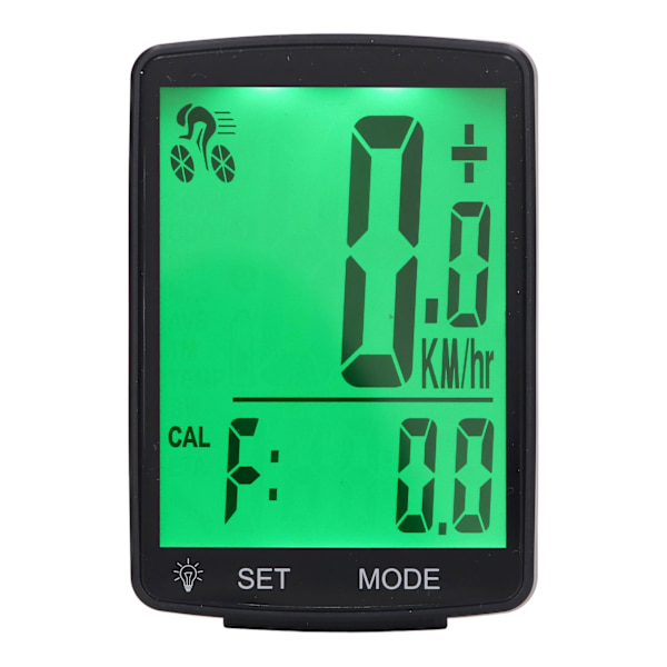 Cykelcomputer med hastigheds- og kadencesensor, 2,8 tommer LCD-display, trådløs cykelcomputer