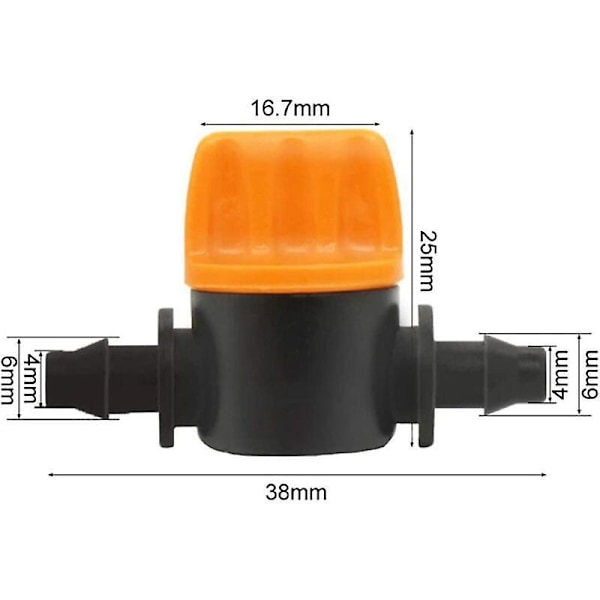 20 kpl Mikro 4/7mm 1/4 Piikkinen Puutarhakasteluletku Veden Virtaussäätöventtiili Tippakastelujärjestelmä Puutarhaletkun Liittimet Tarvikkeet,