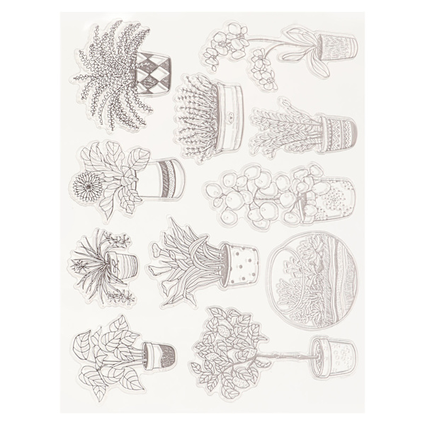 Klar silikonforsegling utsøkt pregemal for papir kortfremstilling dekorasjon DIY scrapbooking vase