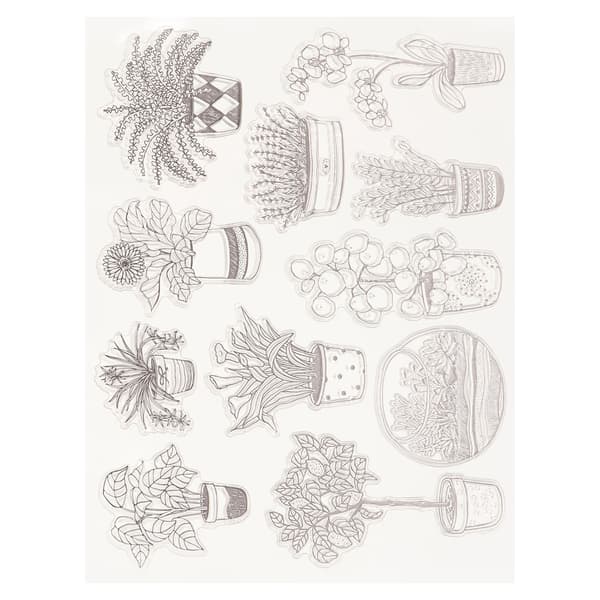 Klar silikonforsegling utsøkt preget mal for papirkortlaging dekorasjon DIY scrapbooking vase