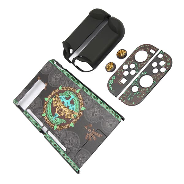Skyddsfodral med grepp, tumgrepp och omfattande skydd med slät yta för Switch