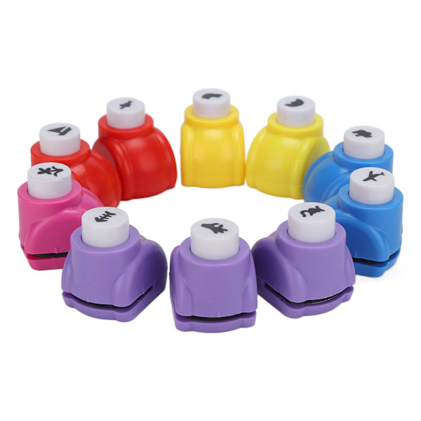 10st Hålslag Mini Multiple Mönster DIY Puncher Set för Scrapbooking Nail Art