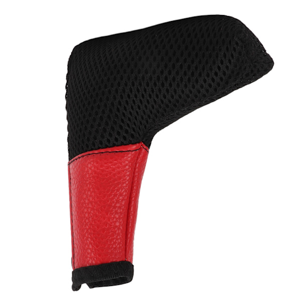L-formad Mesh Golf Head Cover Golf Club Putter Headcover Skyddsväska med dragkedja Röd