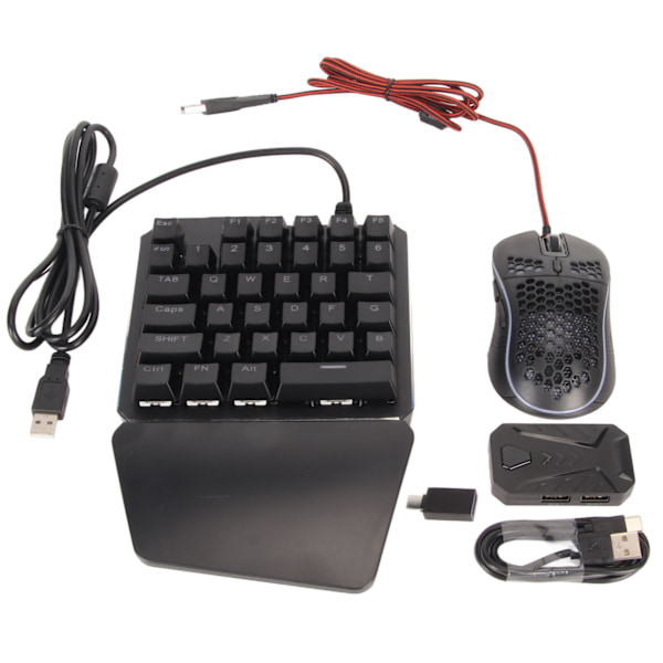 Tangentbords- och musomvandlarsats, trådad RGB, mekaniskt tangentbord, musadapterkombination för PS5, PS3, PS4, Switch