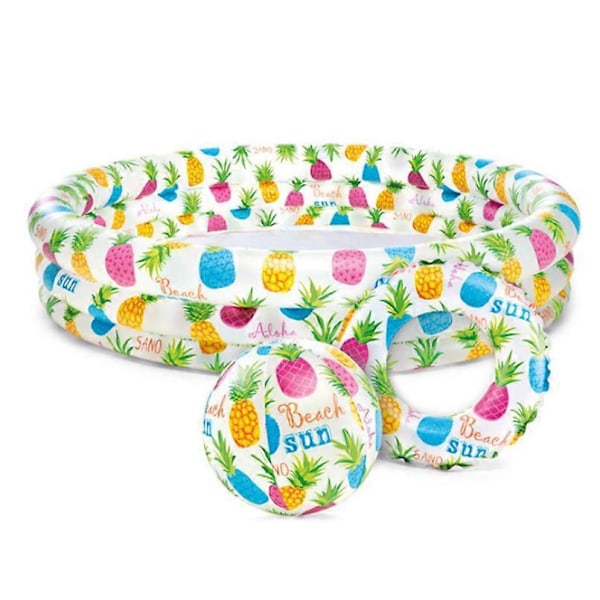 Oppblåsbar Stars Kiddie 2 Ring Sirkler Svømmebasseng (122cmX25cm)