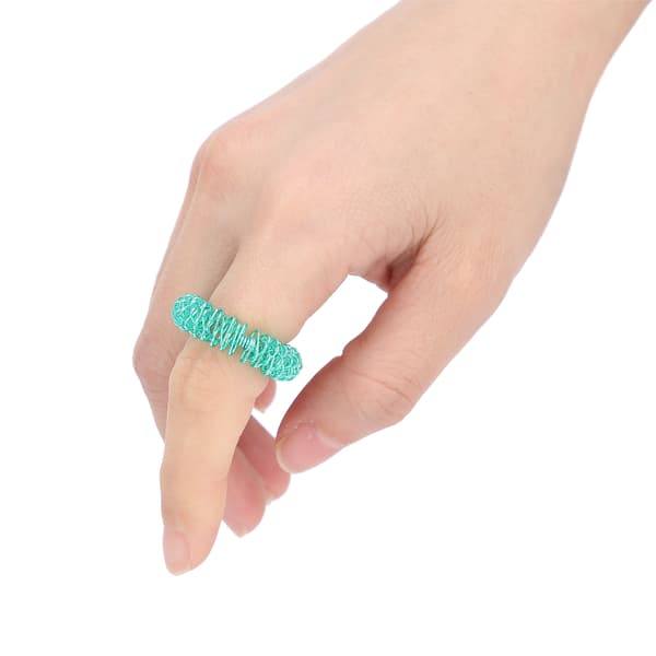 Piggede sensoriske fingerringe Fingermassage Stresslindrende smerteterapiringe til børn VoksneGrøn