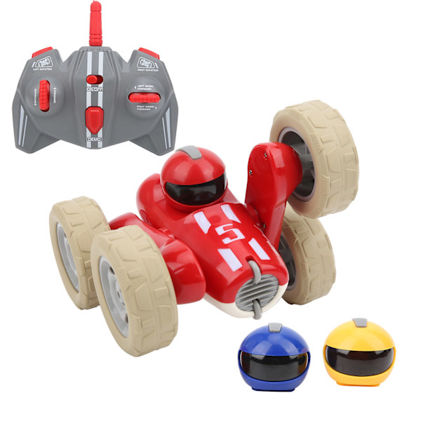 Retro Dobbeltsidet 2.4G Fjernbetjening Stuntbil Cool Belysning Levende Racing Lyd