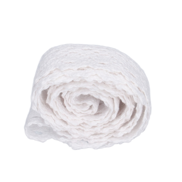 Spetsband DIY Bomulls Nät 2,5 cm Bredd 20 Yards Utsökt Spets Trim för Gardin Kläder Bordsduk Present Dekoration Vit