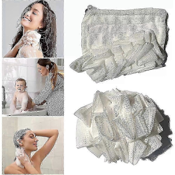 2 i 1 Bad Loofah Svamp Rosa