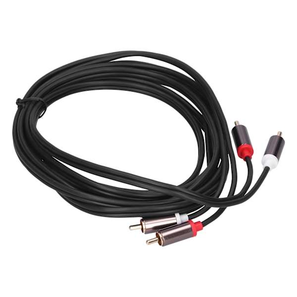 2RCA-uros naar 2RCA-uros -audiokabel, verguld, dubbel voor RCA-kabel voor tv naar versterker 3M/9,8ft