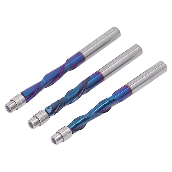 3 stk. oppover nedover fresebits i sementert karbid 1/4 skaft flush trim fresebit