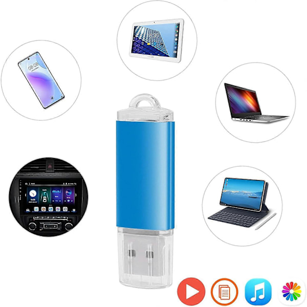 16GB USB-muistitikku, [2 kpl pakkaus] USB Clef 16GB USB 2.0 -muistitikku 16GB USB-muistitikku kannettavalle tietokoneelle/PC:lle/autolle jne. (2 kpl)