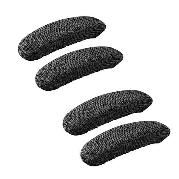 Svarta armstödsöverdrag (set med 4)