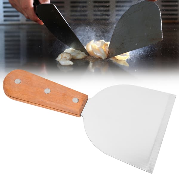 Grillspade i rustfritt stål for BBQ, kjøkken, steking av biff og pannekaker