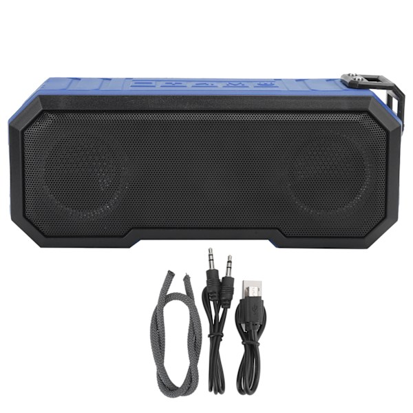 X8 True Wireless Bluetooth 5.0 Høytaler IPX7 Vanntett Lysende Utendørs Subwoofer Blå