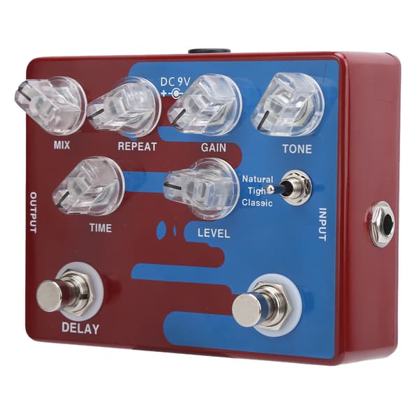 Distortion Delay Gitarr Effekt Pedal Digital med 3 Lägen CP‑68 DC9V Musiktillbehör