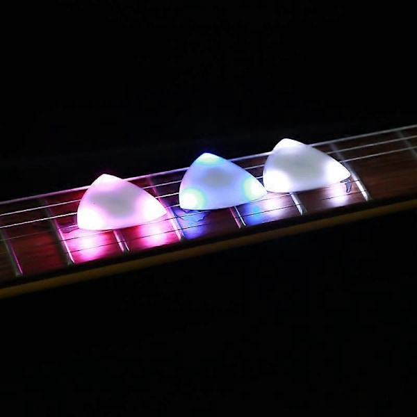 Gitarrplektrum - Den perfekta presenten för gitarrälskare - LED-lysande plektrum zd QE2024 Vit