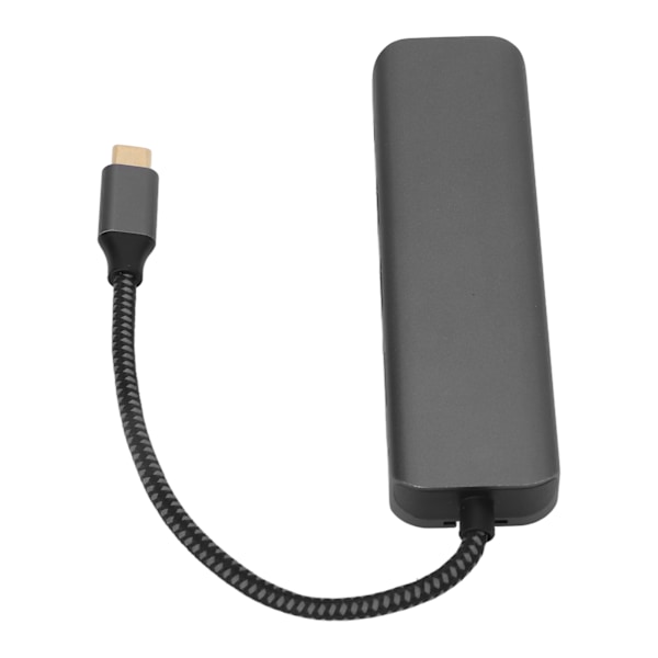 USB C -keskitin, moniporttisovitin, 5 Gbps:n siirto, 100 W:n PD-lataus, 4K UHD, 6-in-1 USB C -sovitin säädettävällä jalustalla