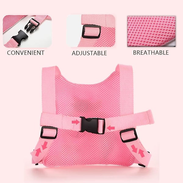 Sikkerhedssele til småbørn og anti-tabt håndledsforbindelse til piger/drenge rejser (Pink, Enhjørning)