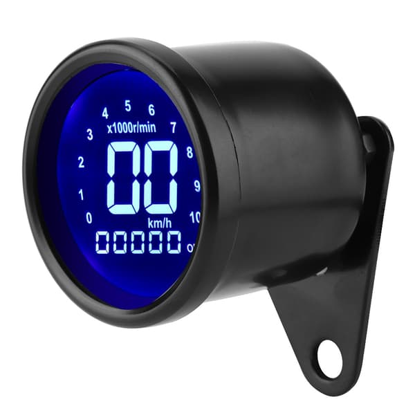 Universal Motorcykel LCD Display Instrument Speedometer Odometer Tachometer Måler