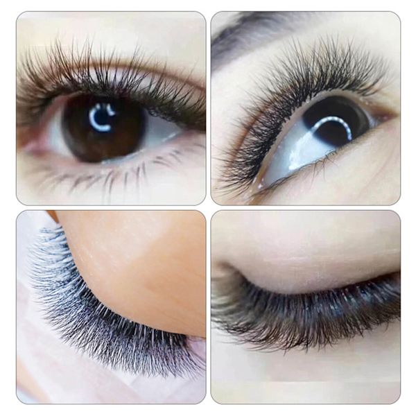 0,07 mm tykkelse 8-15 mm lengde falske individuelle øyevipper krøllete fluffy 6D falske øyevipper forlengelse C 50 grader