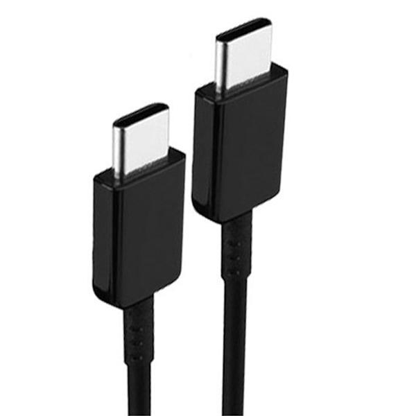 Typ C till Typ C-kabel PD Snabbladdning Flexibel typ C-datasladd för Android för Note 10-telefon 3,3 fot Svart