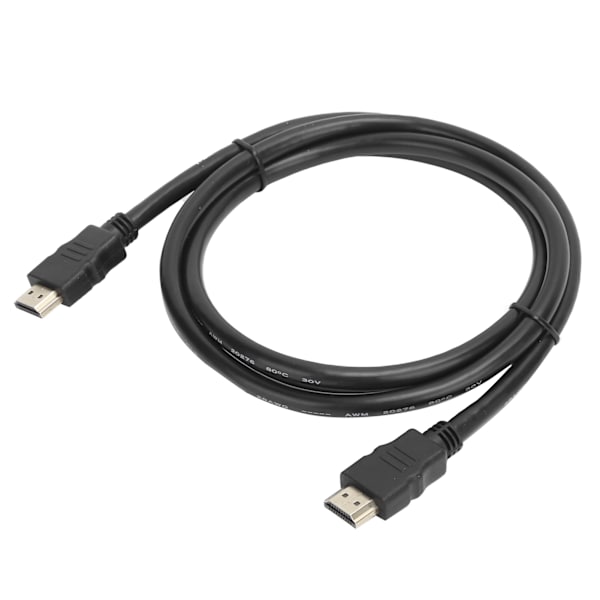 HDMI till HDMI-kabel Standard kopparledare Guldpläterat järnskal Svart lock 4K 30Hz 3 meter