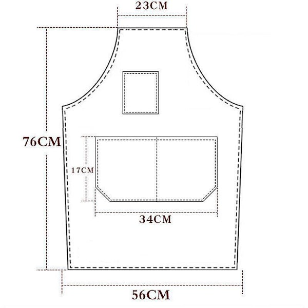 Canvas Utility Työesiliina Säädettävillä Hihnoilla Parturille, Keittiöön, Puutarhurille, Kahvilaan - (Khaki)