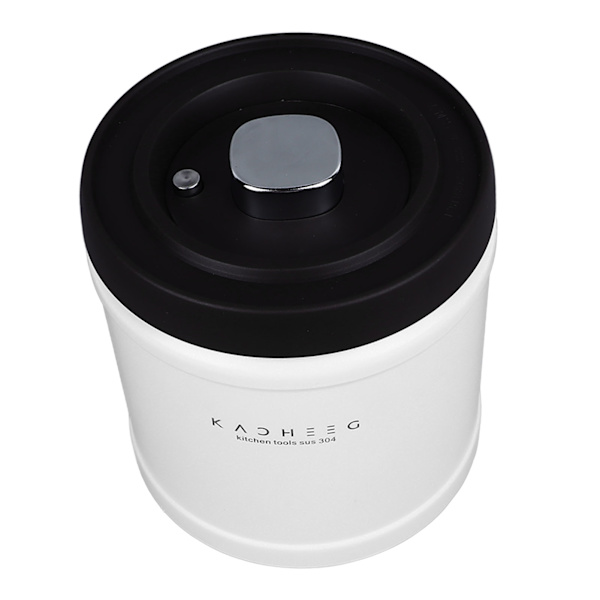 Te- og kaffekrukke i rustfrit stål, lufttæt kaffekrukke til formalet kaffe, bønner, mel, korn, sukker, 1600 ml kapacitet
