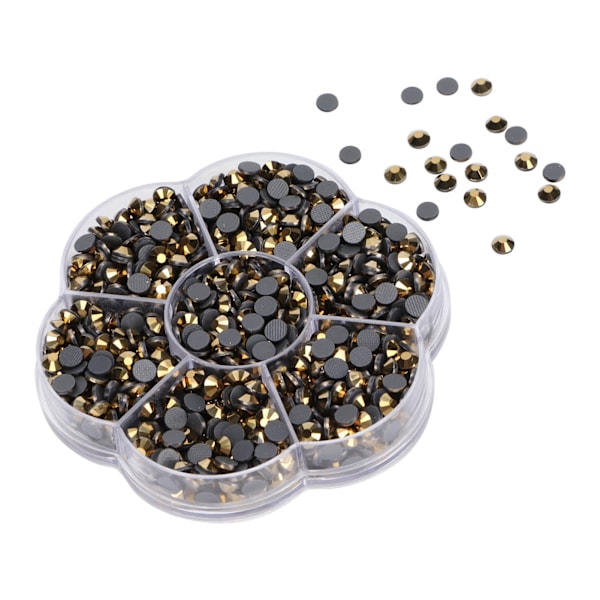 1000 stk. Rhinestones Glas DIY Dekorative Neglekunst Tilbehør til Tøj Sko JM201 Guld