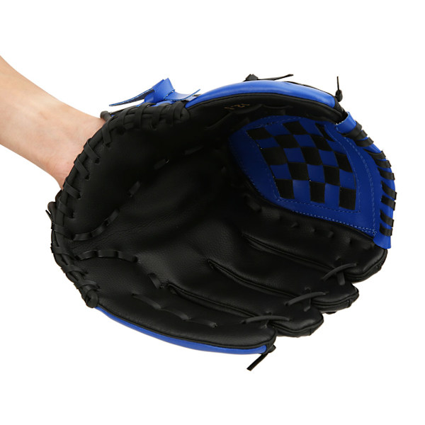 PU-nahkainen baseball-hansikas harjoitteluun, kilpailukäsineet lapsille (sininen 12,5 tuumaa)