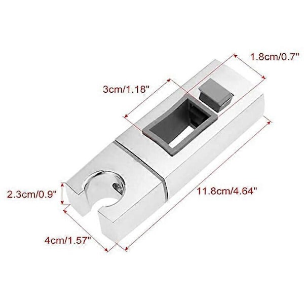Brusehoved Slider Justerbar Stangholder Firkantet Slider Mobiltelefon Vægmonteret Badekar Stang Udskiftning Slider Clip