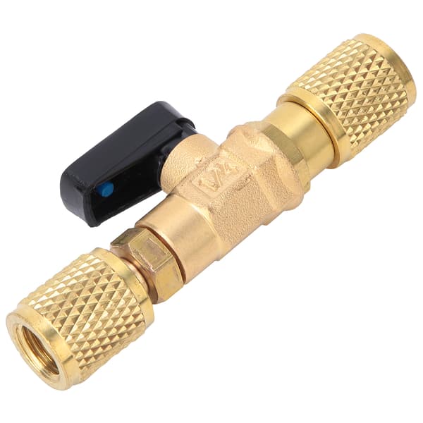 Messing Køle Kugleventil Adapter Kølemiddel Kugleventil Konnektor G1/4