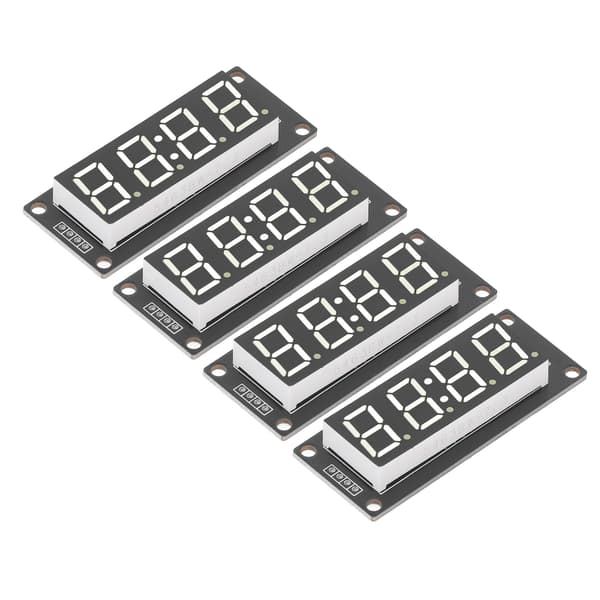 4 sæt 4-cifret digitalt rør LED-displaykort 7 segmenter urmodul TM1637 0,56 tommer hvid MRA041B
