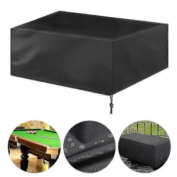 Biljardipöydän pölysuoja 7/8/9 jalkaa, kestävä vedenpitävä biljardi snooker-pöydän suojus pölyltä suojaava - Uusi SZJR 260x135x82cm musta
