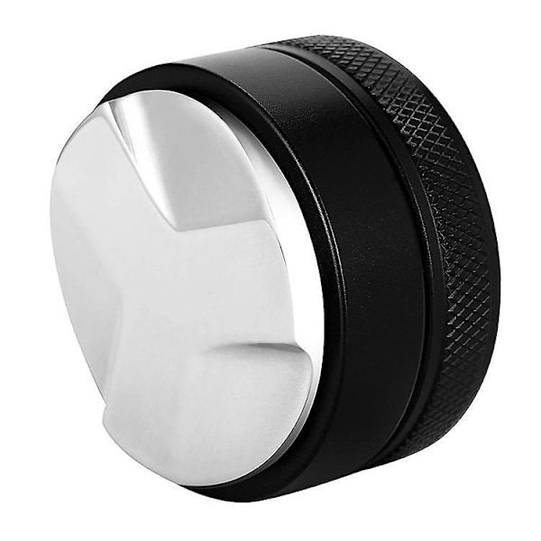 Kaffe Tamper - Kaffe Tamper Dispenser Nivelleringsværktøj Kaffetilbehør til Hjemmebutik Sort