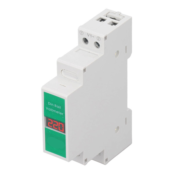 TONGOU Din-skena spänningsmätare intelligent LCD digital AC voltmeter 1 fas 60‑450V