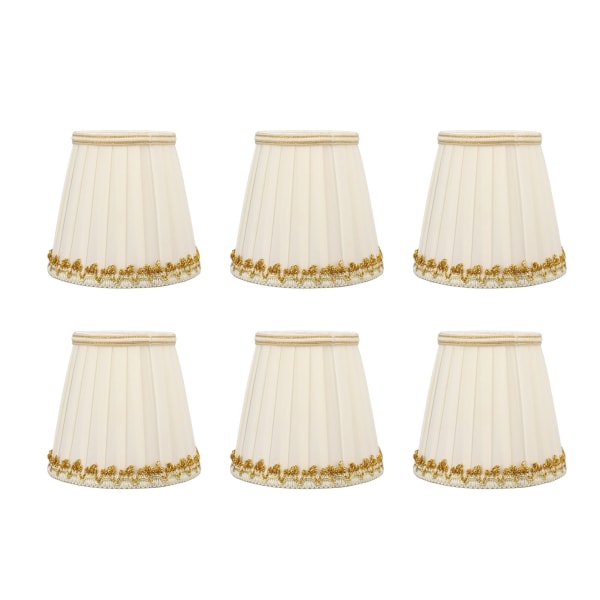 6 st små lampskärmar säkra mjuka enkel installation modern lätt bordslampskärm för E14 glödlampa sovrum hotell