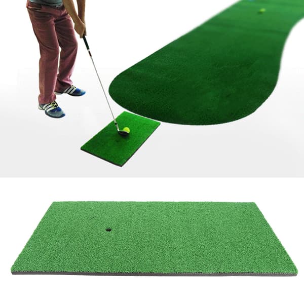 Bærbar golfmåtte Mini golfsving træningsmåtter til indendørs udendørs