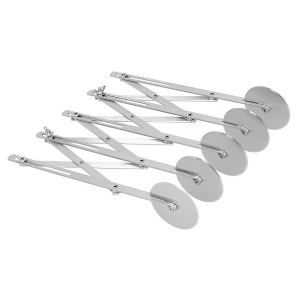 Multi Wheel Rostfritt stål Pizza Cutter Deg Bakverk Bröd Skärverktyg Köksbakning Verktyg5 hjul